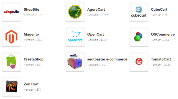 Shopping Carts available with Bluehost hosting