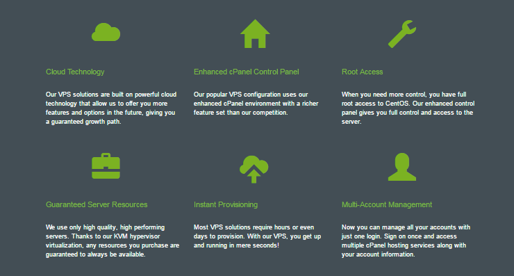 Hostmonster VPS Features